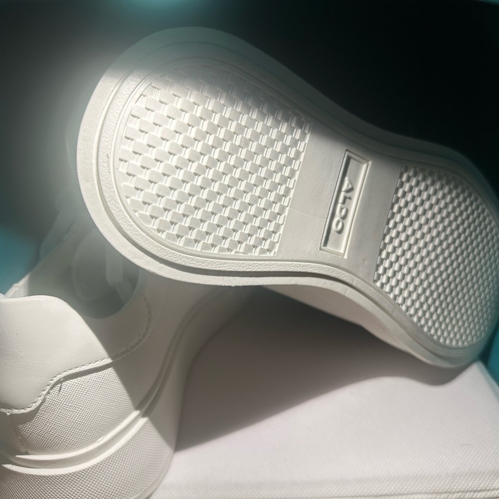 Aldo White Sneakers with Ergonomic Sole and Textured Grip
